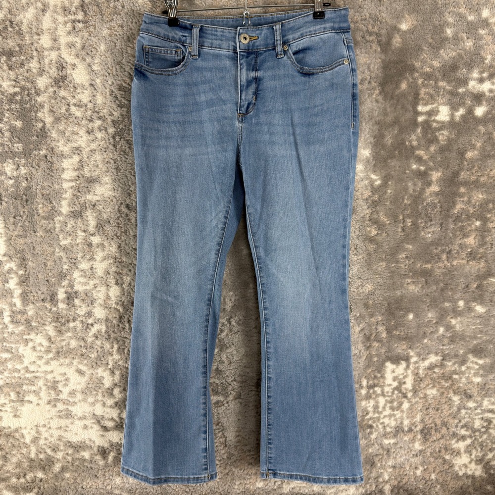 St. John's Bay Petites Size 10p Bootcut Stretch Denim Jeans Blue Womens